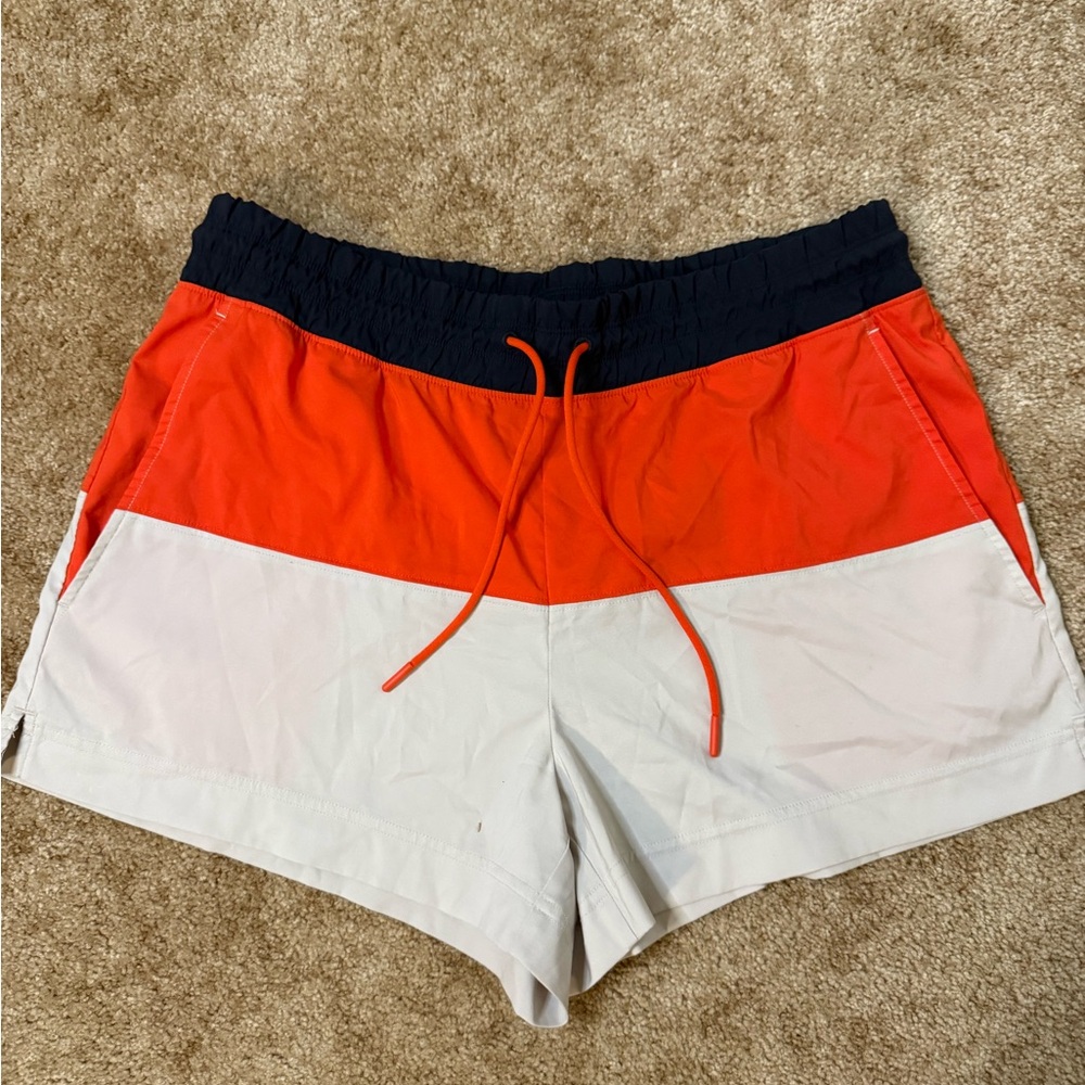 Athleta Red and White Athletic Shorts